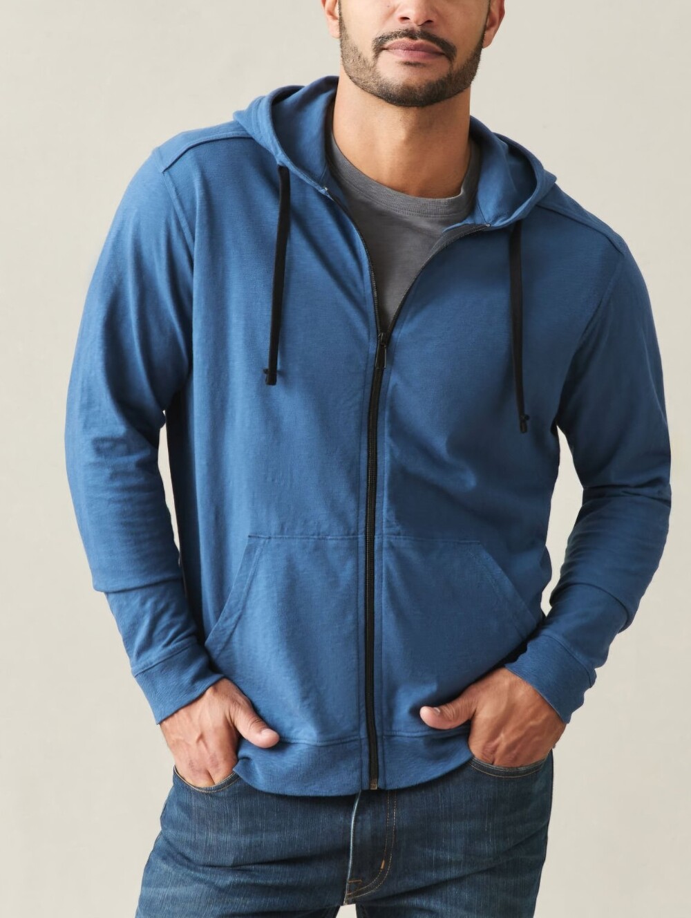 American Giant Lightweight Hoodie Men's Large Full Zip Sweatshirt NWOT